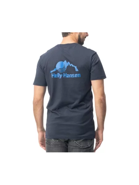Koszulka Helly Hansen Nord Graphic krótki rękaw S niebieski