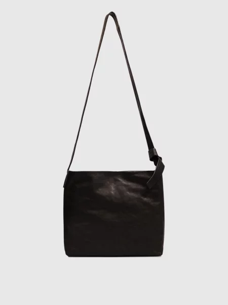Кожаная сумка Ann Demeulemeester черная