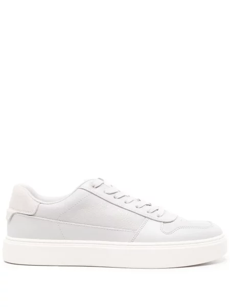 Sneakerși Calvin Klein din piele cu imagine gri