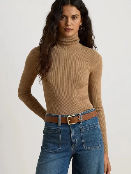 Tricou cu mânecă lungă Lauren Ralph Lauren bej