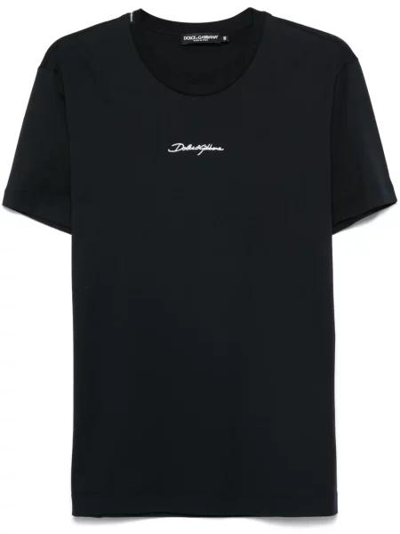 Tricou Dolce & Gabbana cu broderie albastru