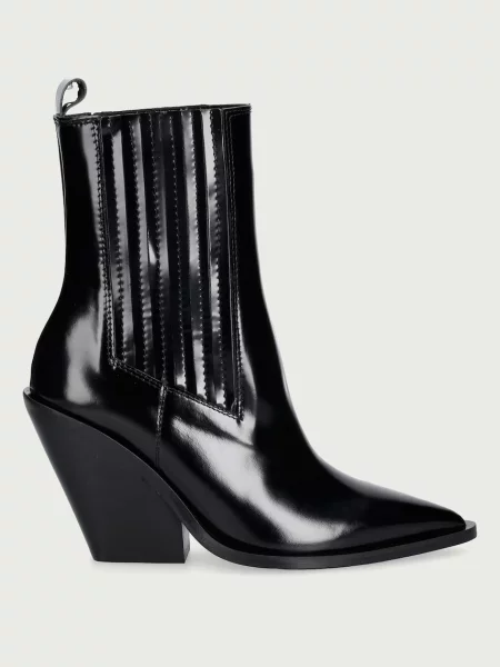 Souliers Martinez női bőr csizma VEGAS fekete