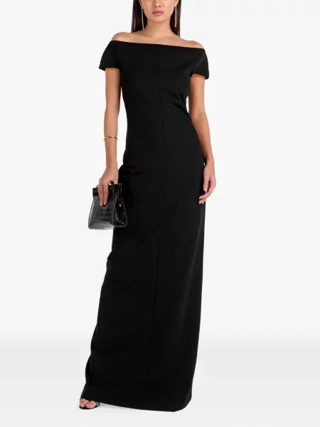 Rochie maxi Solace London cu umerii deschiși negru