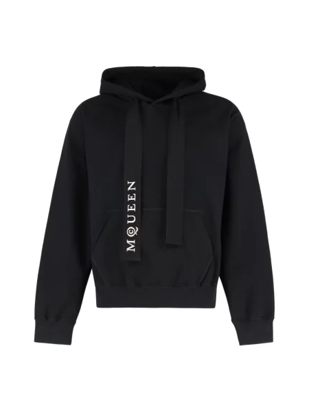 Bluza z kapturem Alexander Mcqueen z kapturem czarna