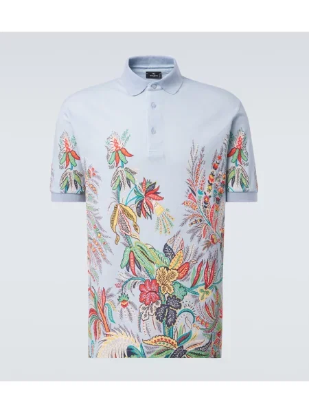 Tricou polo Etro albastru