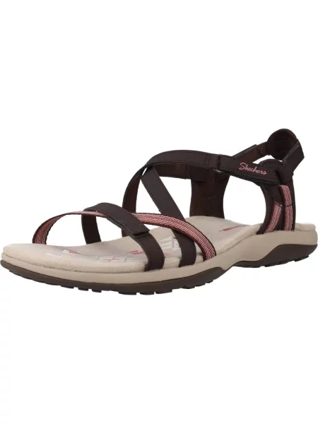 Sandały SKECHERS REGGAE SLIM SUN ARRAY brązowy