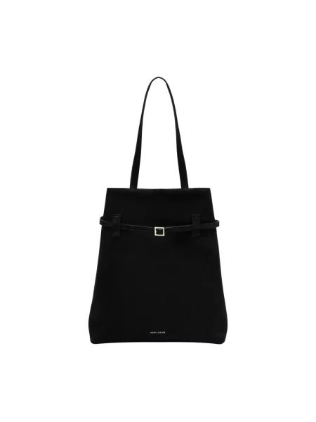 Shopperka Manu Atelier skórzana czarna