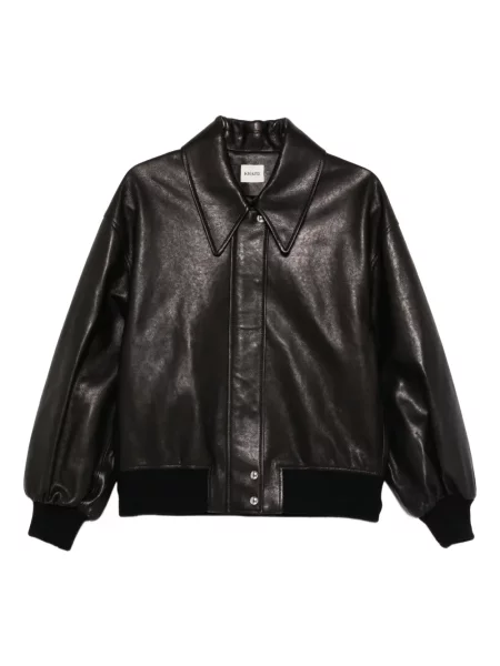 Geanta de piele Khaite negru