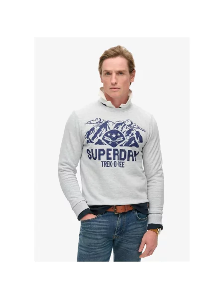 Kurtka puchowa Superdry Lo-fi Outdoors Graphic Crew szara