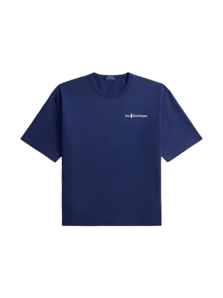Поло тениска Polo Ralph Lauren бродирана на райета бяло