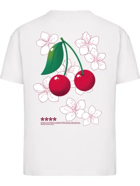 Miss Tee Tričko Cherry Blossom zelená / staroružová / čerešňová / prírodná biela