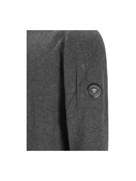 Sweter z golfem C.p. Company wełniany szary