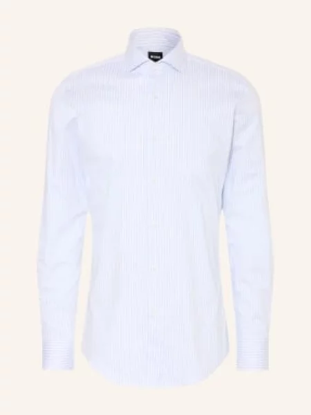 Boss Košile Hank Slim Fit tmavě modrá bílá