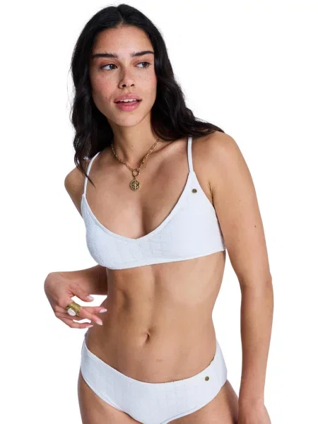 Stanik bikini typu bralette ROXY ISLAND białe