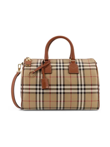 Torebka Burberry w kratę brązowa