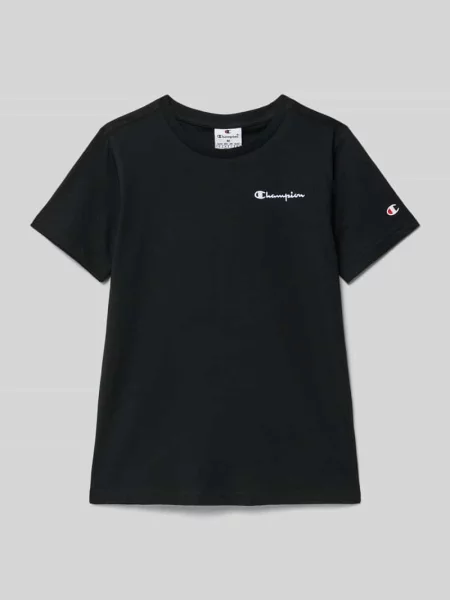 T-shirt z wyhaftowanym logo Champion czarna