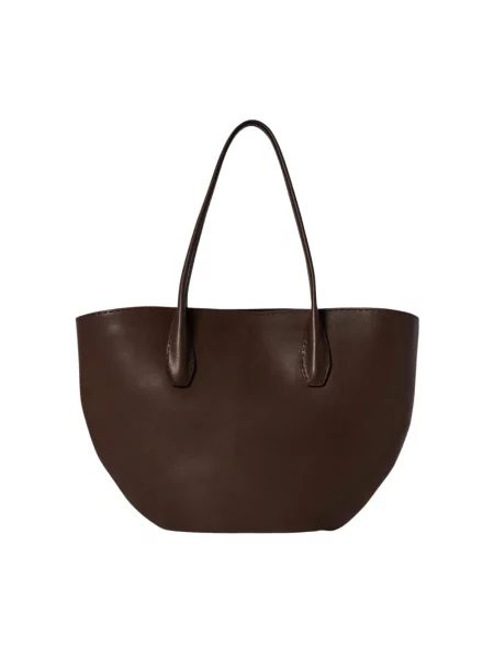 Torebka skórzana The Row skórzana brązowa