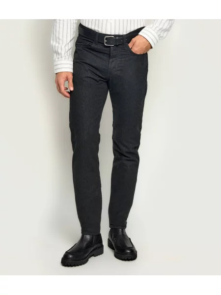 Karl Lagerfeld Pantaloni Jim cu adaos de lână | Tapered fit | mid waist gri