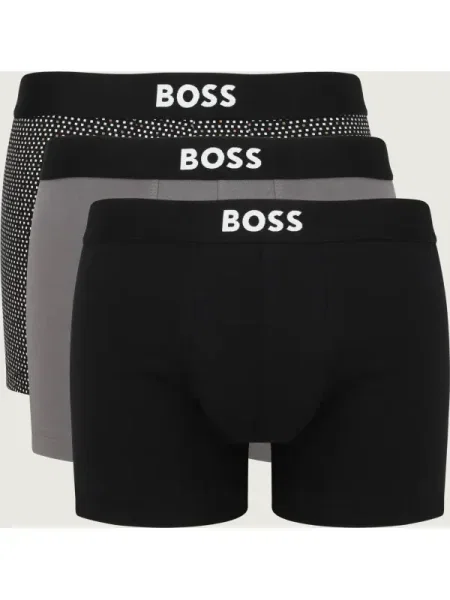 BOSS Boxeri gri piatră alb negru