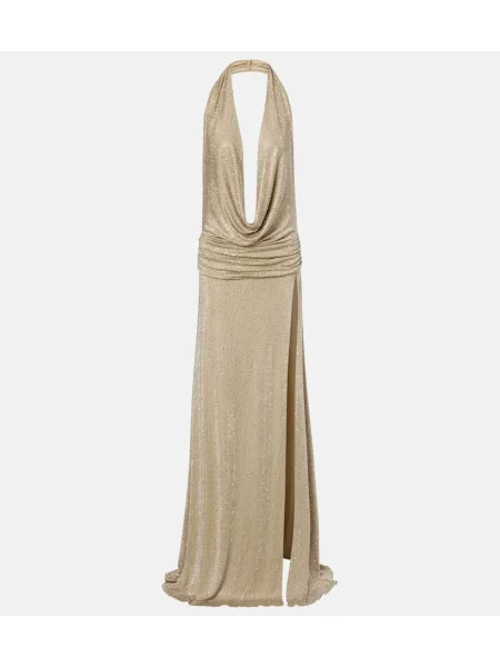 Rochie The New Arrivals Ilkyaz Ozel cu gât halter verde