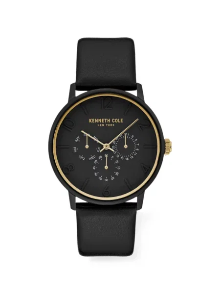 Ceas Kenneth Cole din piele negru