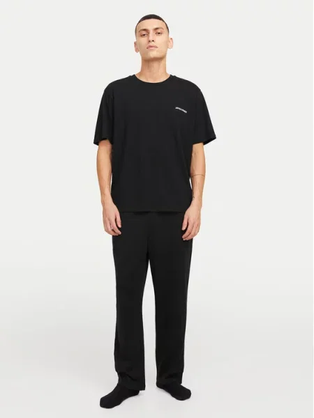 JACK & JONES Pyžamo dlouhé černá