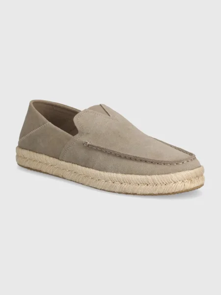 Замшеві еспадрилі Toms Alonso Loafer Rope бежевий