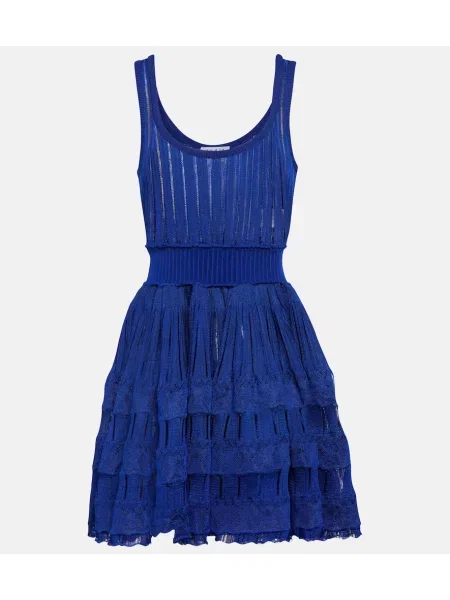 Sukienka bez rękawów Alaïa bez rękawów niebieska
