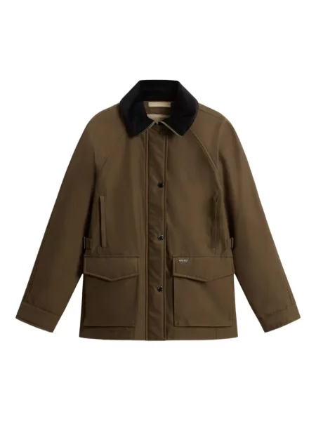 Geacă Woolrich de catifea verde