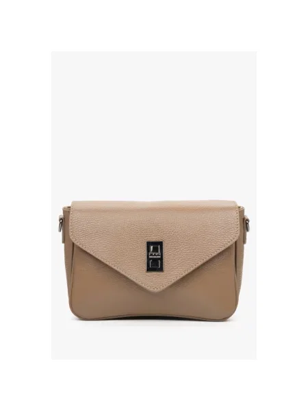 Сумка на плече шкіряна Estro коричнева