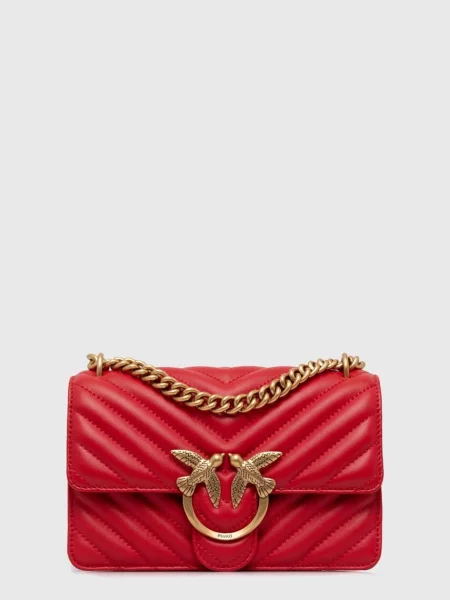 Mała mały torebka skórzana Pinko czerwona