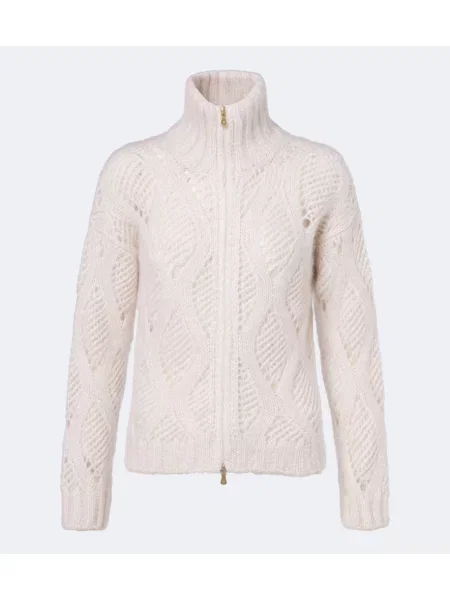 Cardigan Eleventy de mătase alb