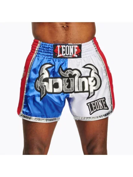 Spodenki treningowe LEONE Siam Thai blue/white białe
