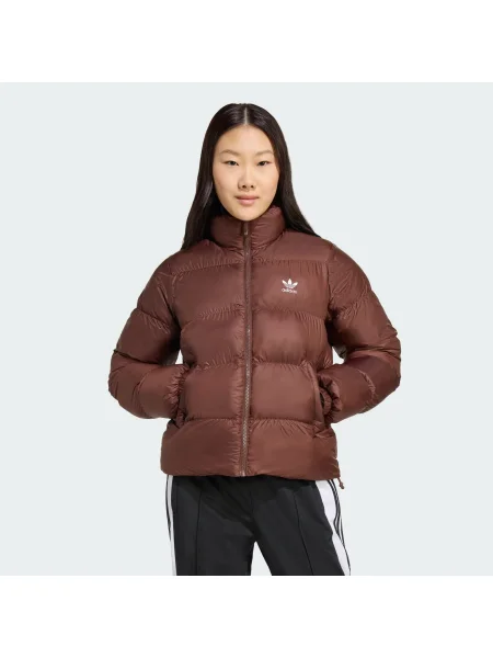 ADIDAS ORIGINALS Prijelazna jakna Adicolor čokolada bijela