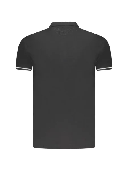 Tricou polo Cavalli Class cu autograf negru