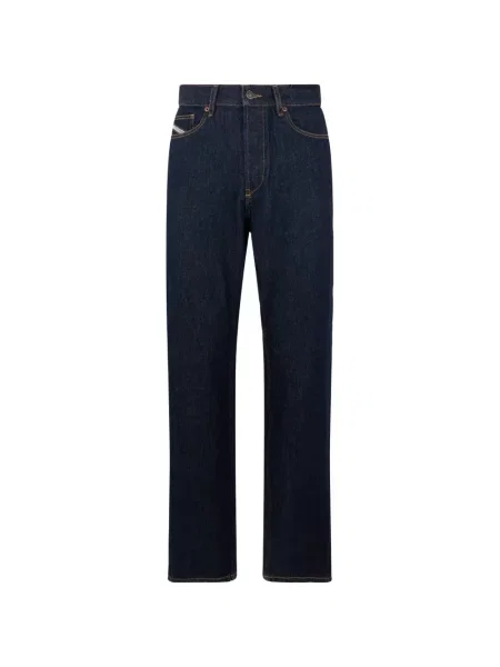 Jeansy straight leg Diesel niebieskie