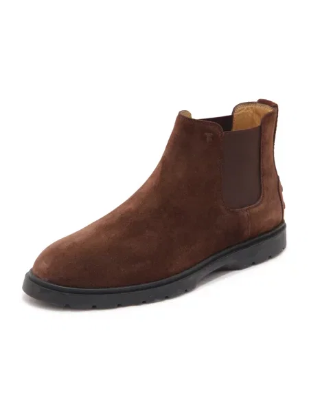 Botki Tod's skórzane brązowe