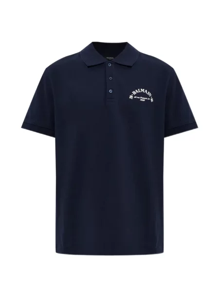 Tricou polo Balmain cu imagine albastru