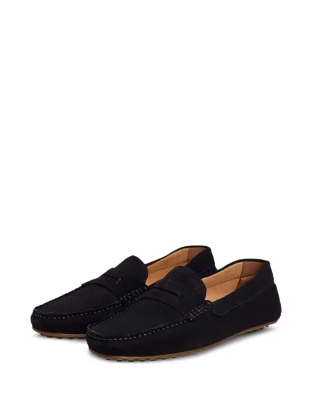 Pantofi loafer Hackett London din piele de căprioară albastru