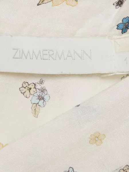 Rochie Zimmermann cu model floral cu imagine alb