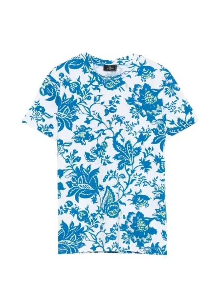 Tricou Etro cu model floral alb
