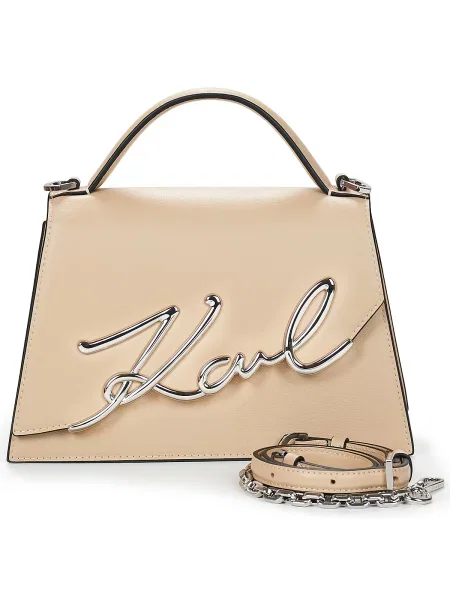 Crossbody torbica Karl Lagerfeld bež