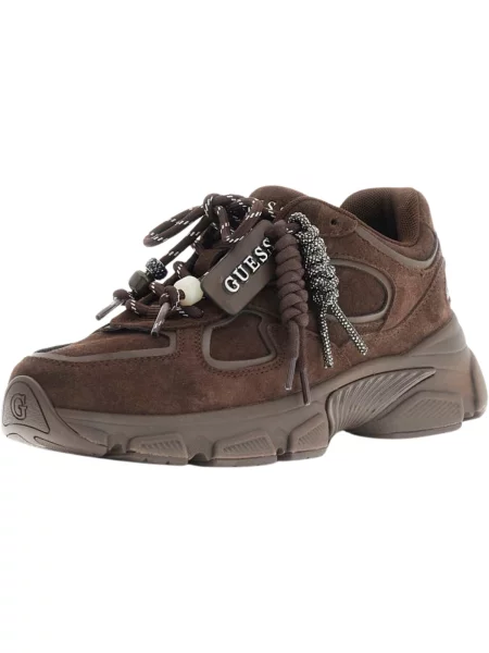 Guess Sneakers Irrina | piele întoarsă maro