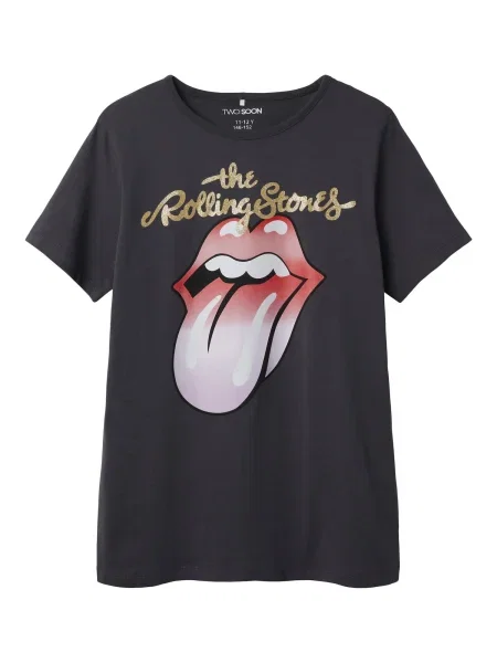 TWO SOON Tricou Rolling Stones galben / roșu negru