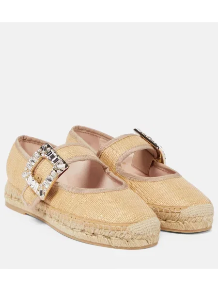 Espadrile Roger Vivier din canvas bej