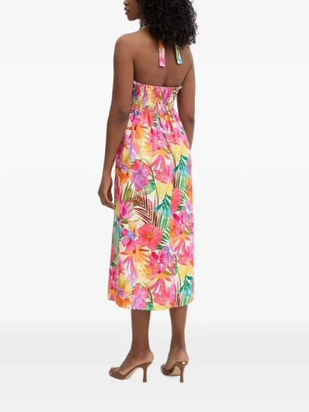 Rochie midi Morgan cu model floral cu imagine cu gât halter