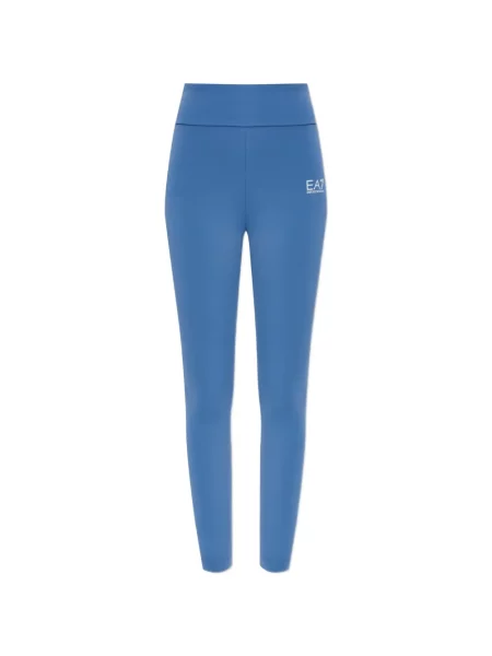 Sală de gimnastică leggings Ea7 Emporio Armani cu imagine albastru