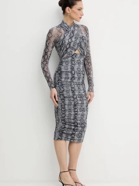 Сукня Bardot mini облягаюча сірий