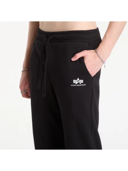 Спортен панталон Alpha Industries с апликация черно
