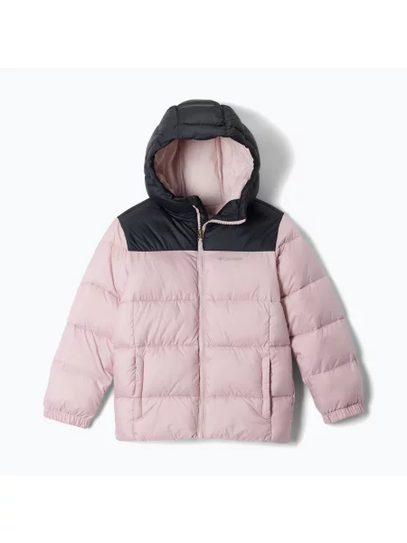 Gyerek bélelt kabát Columbia Puffect Hooded Mineral Pink/Black. Méret: XS fekete